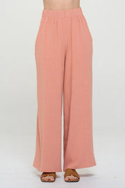 Linen Wide Leg Pants with Pockets