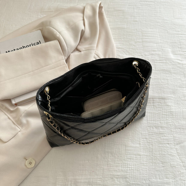 PU Leather Medium Handbag