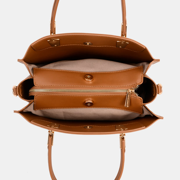 PU Leather Medium Handbag