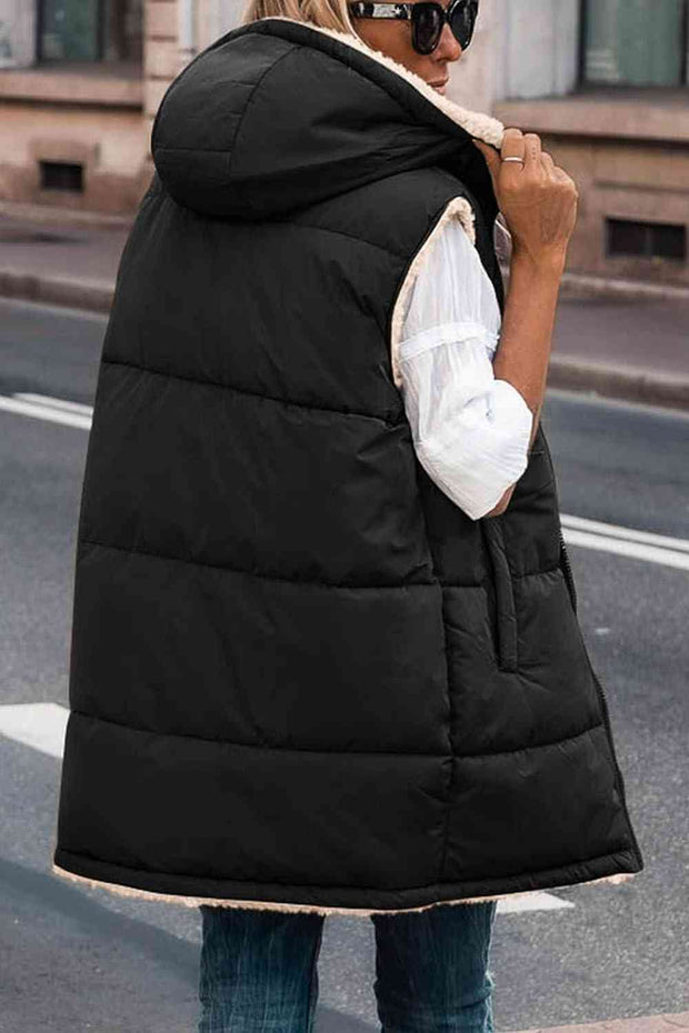 Zip-Up Hooded Vest