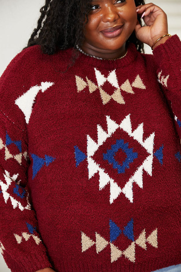 Full Size Aztec Sweater