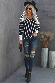V-Neck Button Sweater