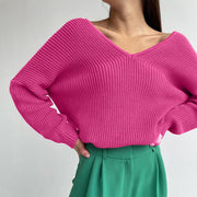 V-Neck Long Sleeve Sweater