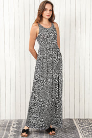 Leopard Sleeveless Maxi Dress