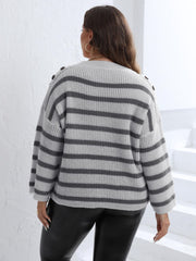 Plus Size Stripe Sweater