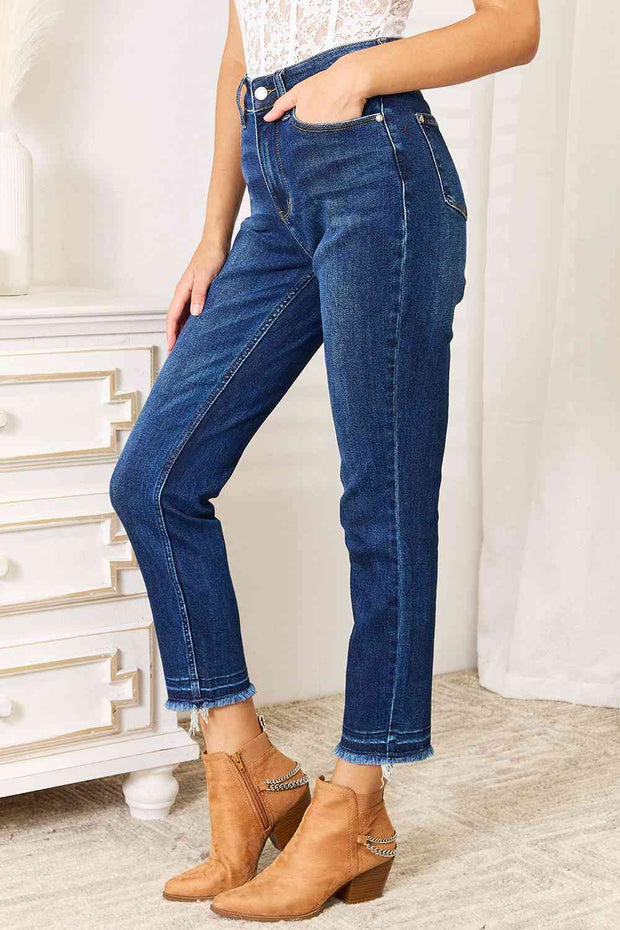 Full Size High Waist Slit Jeans