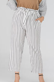 Full Size Striped Cropped Pants