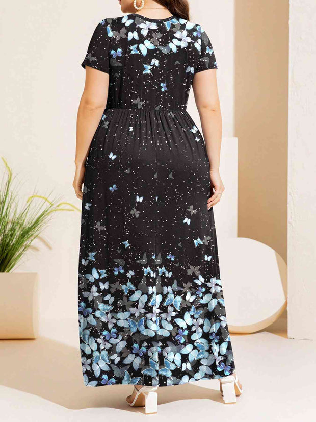 Plus Size Printed Maxi Dress