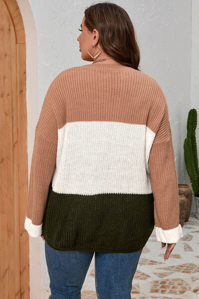 Plus Size Round Neck Sweater