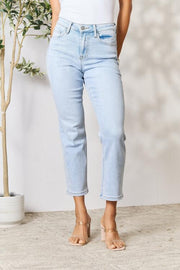Full Size High Waist Straight Jeans