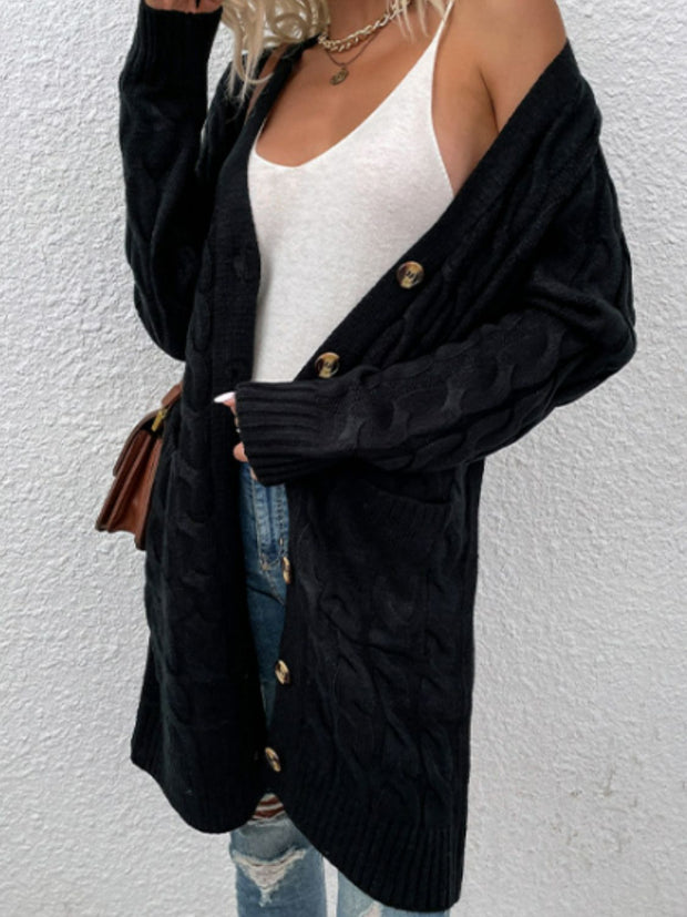 Button Down Cardigan with Pockets