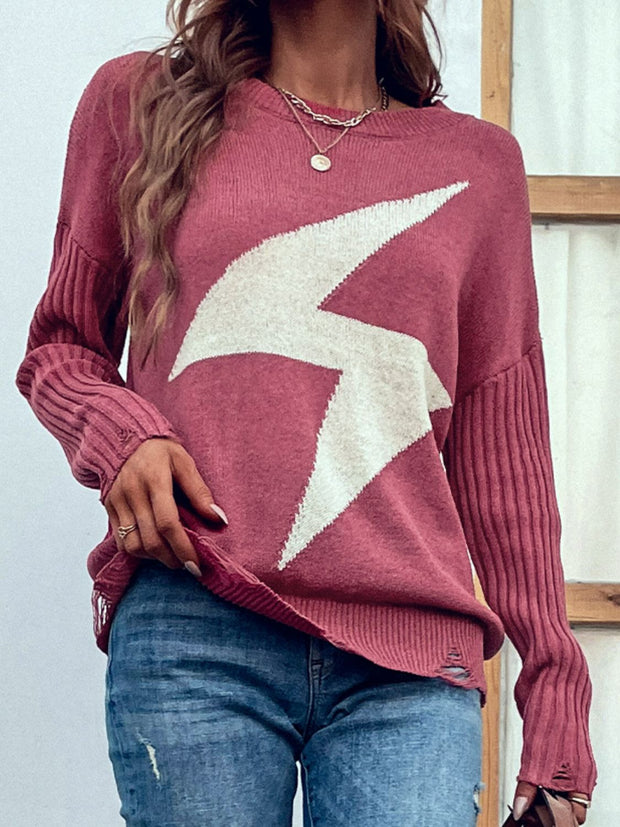 Lightning Graphic Sweater
