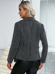 Plaid Double-Breasted Jacket