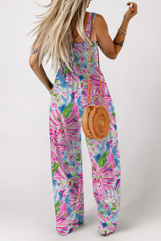 Floral Jumpsuit with Pockets