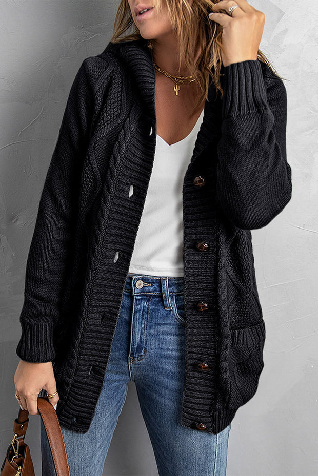 Hooded Cardigan with Pockets