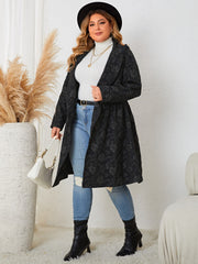 Plus Size Hooded Trench Coat