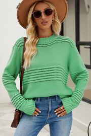 Round Neck Long Sleeve Pullover Sweater