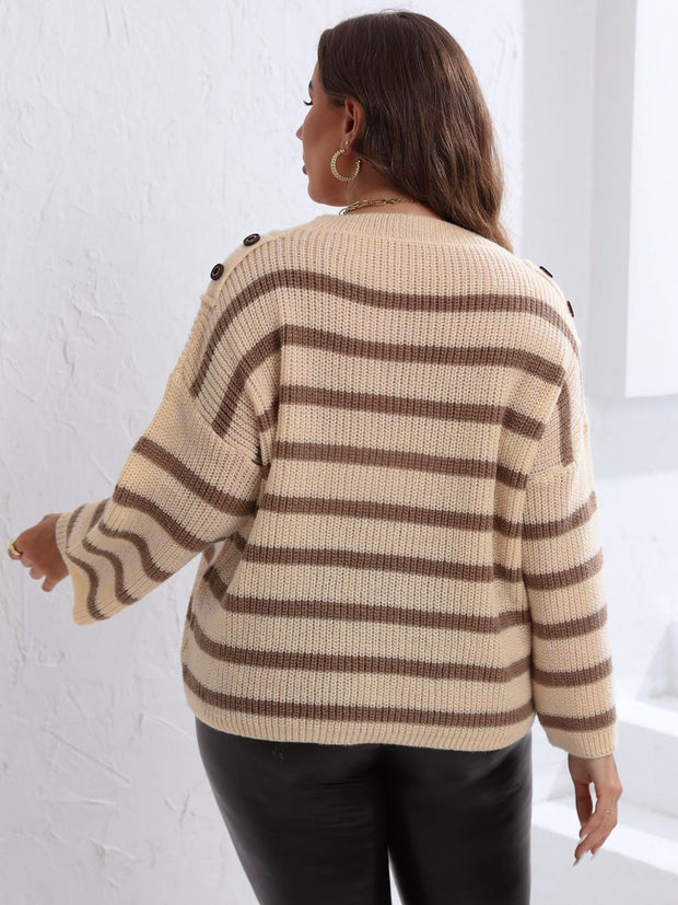 Plus Size Stripe Sweater