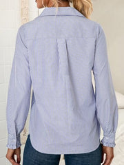 Stripe Button Up Long Sleeve Shirt
