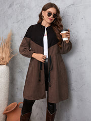 Plus Size Two-Tone Trench Coat