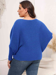 Full Size Batwing Sleeve Sweater