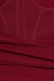 Cutout One-Shoulder Midi Bandage Dress