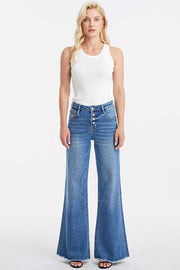 Full Size High Waist Button-Fly Jeans