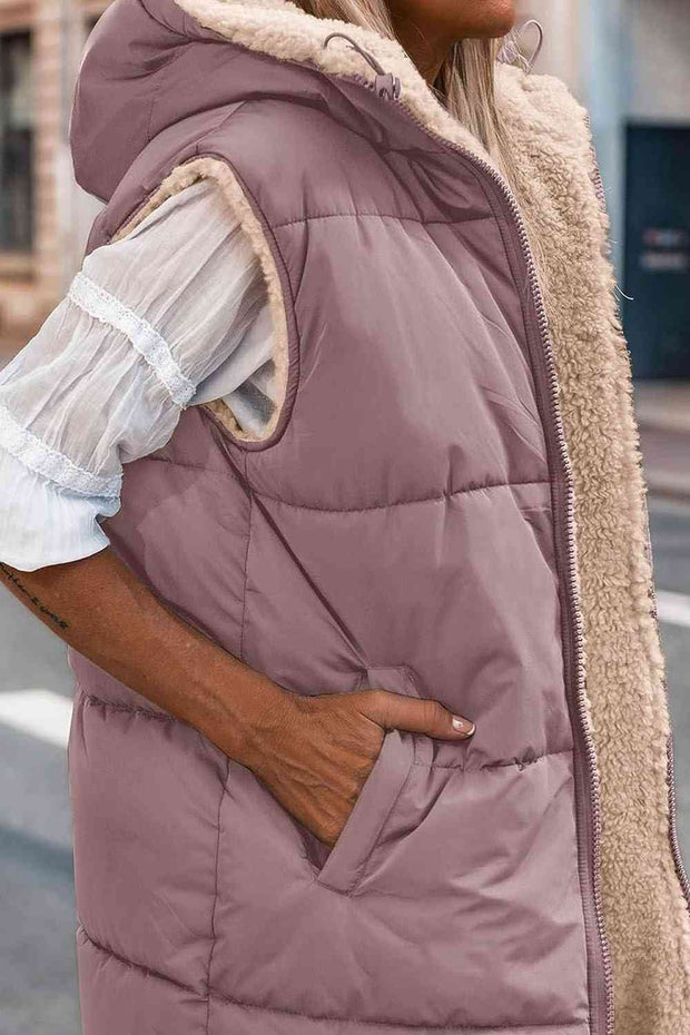 Zip-Up Hooded Vest