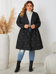 Plus Size Hooded Trench Coat