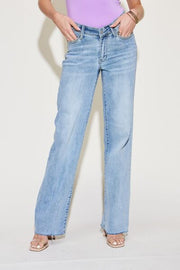 Front Waistband Straight Jeans