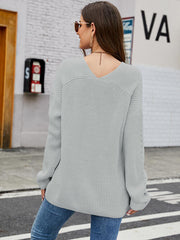 Openwork Long Sleeve Sweater