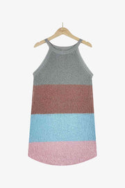 Color Block Sleeveless Knit Top