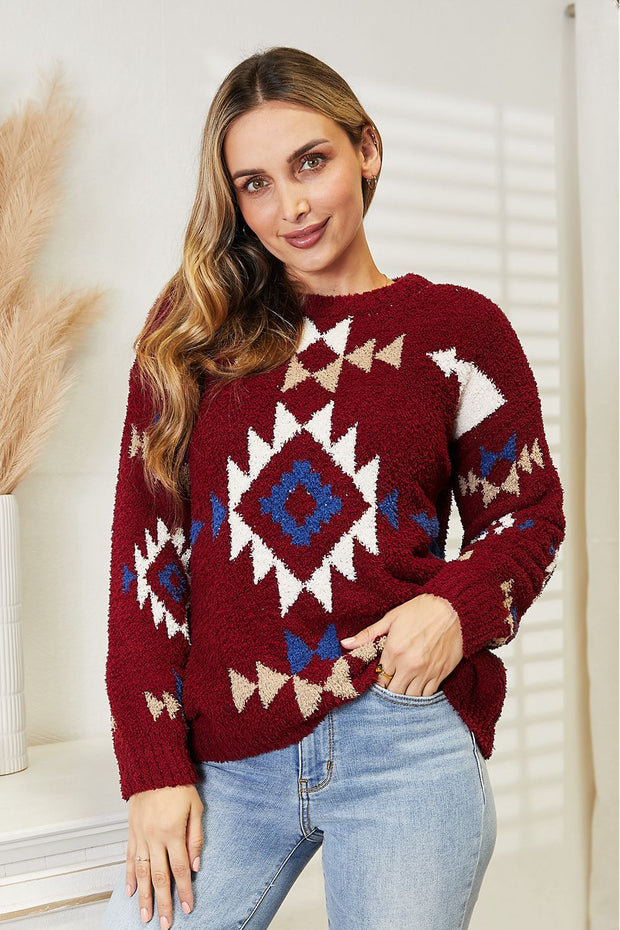 Full Size Aztec Sweater
