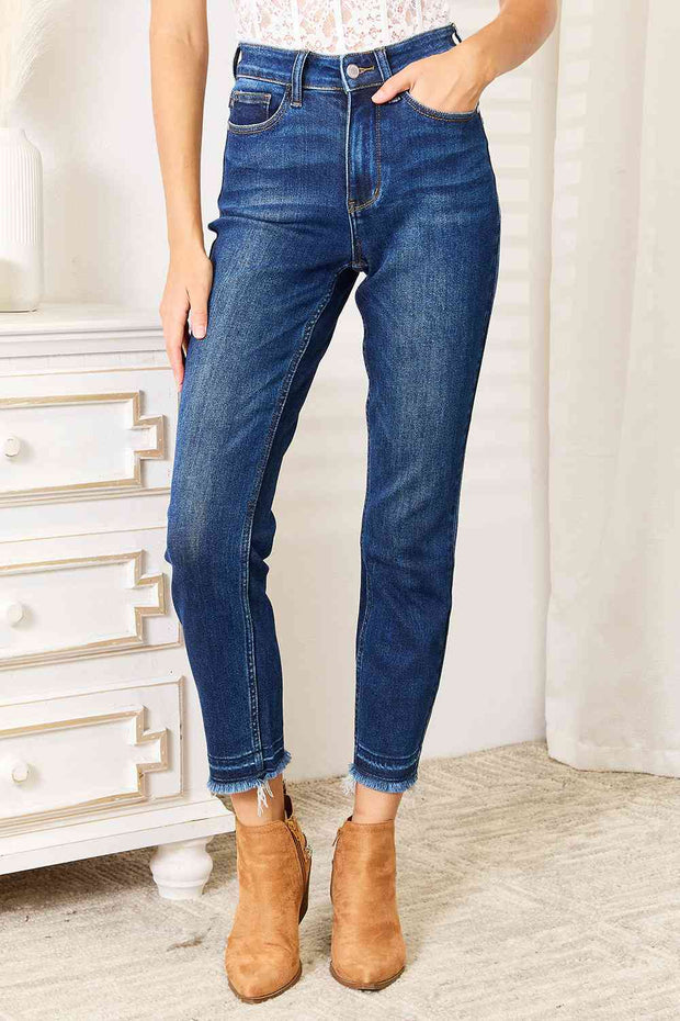 Full Size High Waist Slit Jeans