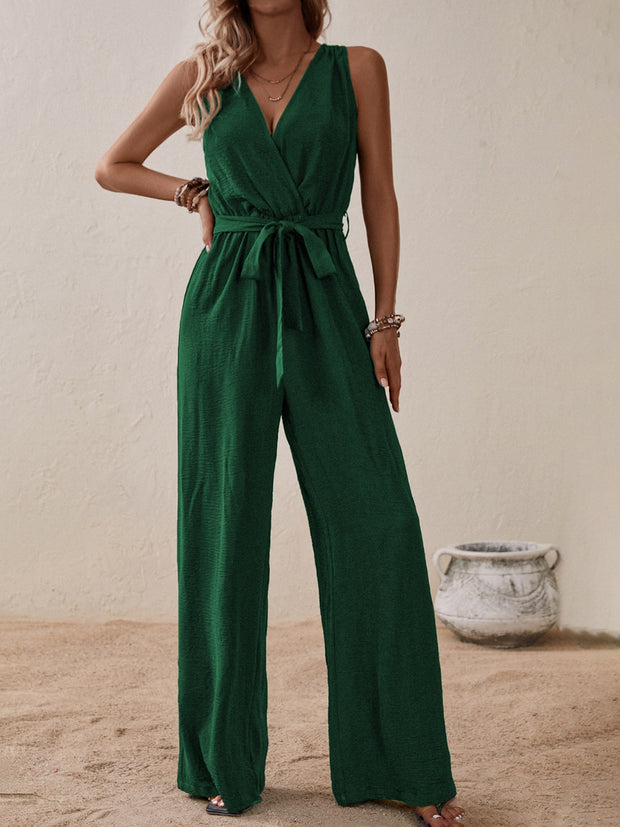 Sleeveless Wide Leg Jumpsuit