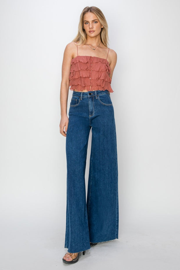 High Rise Palazzo Jeans