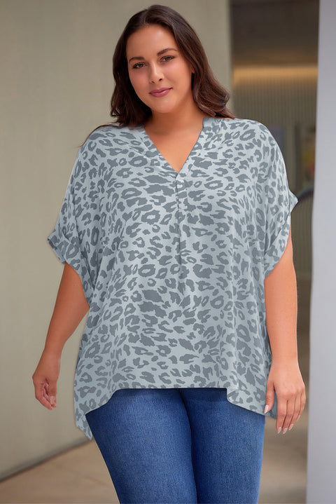 Plus Size Printed Half Sleeve Top