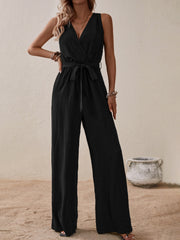 Sleeveless Wide Leg Jumpsuit