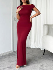 Single Shoulder Maxi Dress