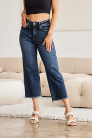 Full Size Raw Hem Distressed Jeans