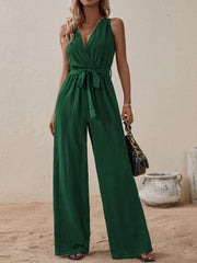 Sleeveless Wide Leg Jumpsuit