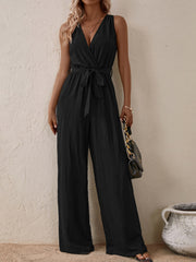 Sleeveless Wide Leg Jumpsuit