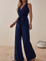 Sleeveless Wide Leg Jumpsuit