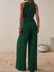 Sleeveless Wide Leg Jumpsuit