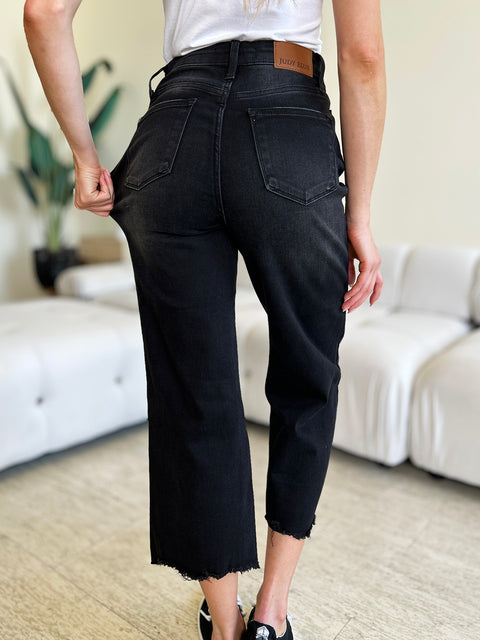 High Waist Button Fly Jeans