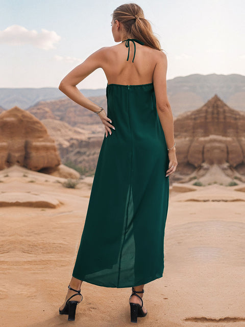 Halter Neck Wide Leg Jumpsuit