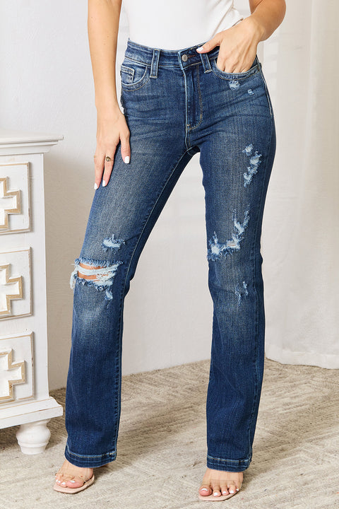 Full Size Mid Rise Bootcut Jeans