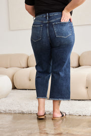 Full Size Raw Hem Distressed Jeans