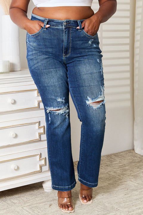 Full Size Mid Rise Bootcut Jeans