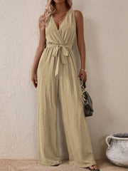 Sleeveless Wide Leg Jumpsuit